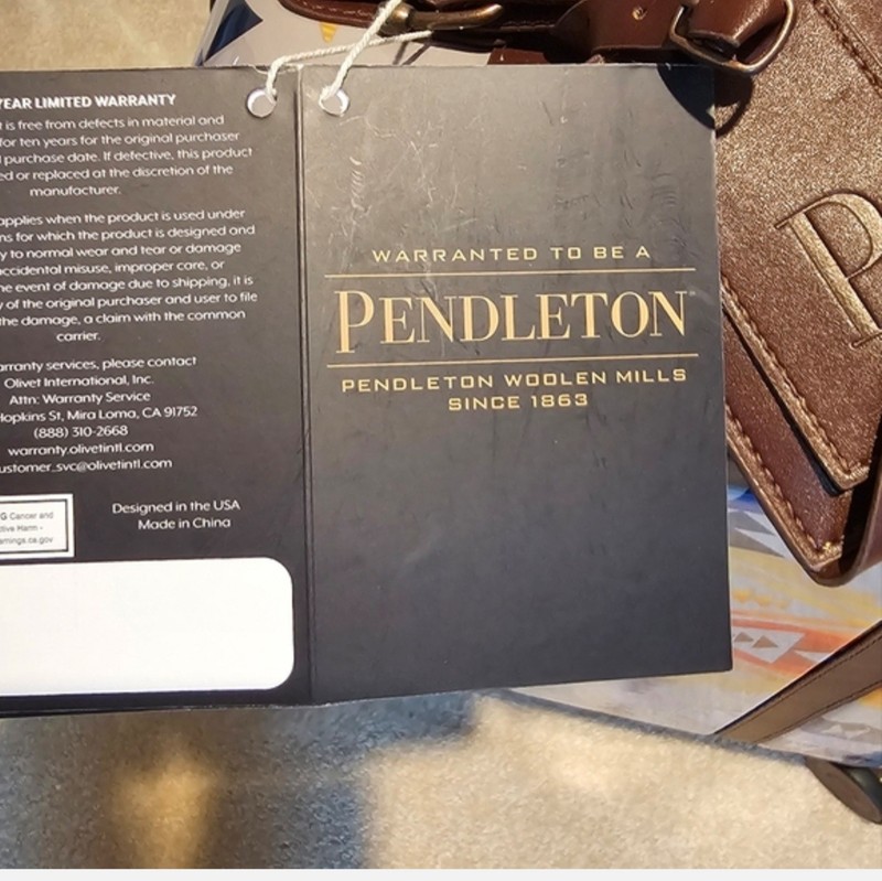 Pendleton Harding 28" Hardside Spinner Luggage Rolling Suitcase Aqua White Brown gallery
