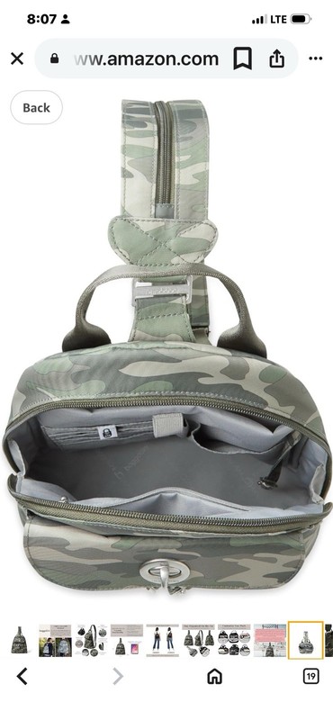 Baggallini Naples Convertible Backpack + Wristlet Camo NWOT gallery
