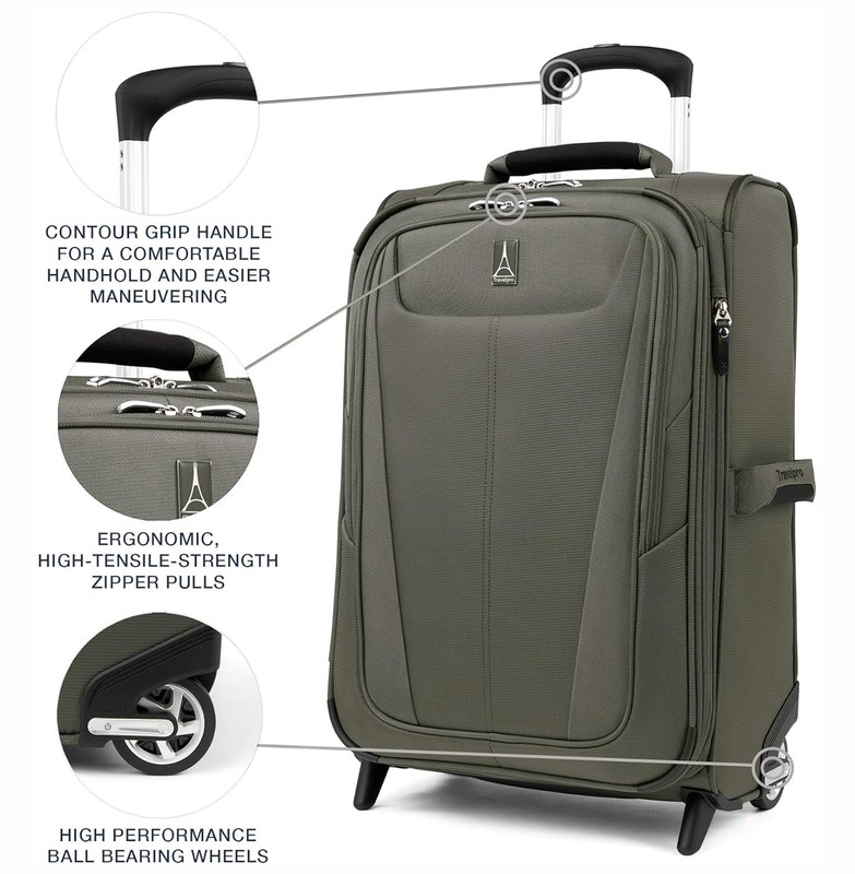 Maxlite 5 Softside Expandable Upright 2 Wheel Checked Medium Luggage, Lightwe... gallery