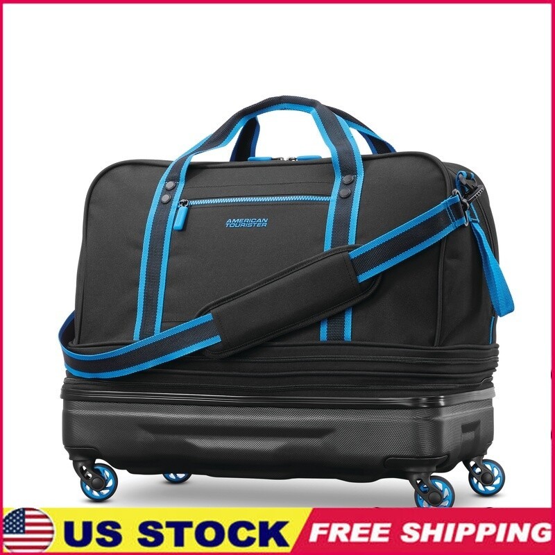 Expandable Softside Rolling Duffel Bag Travel Gear In-Line Wheels Durable 600D