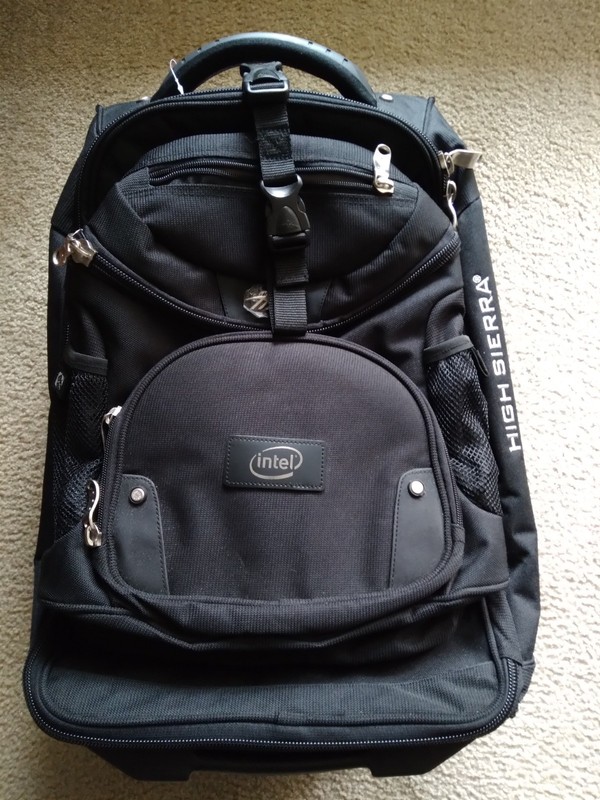 New ‘INTEL” branded High Sierra Sportour 22” 2-Wheel Carry-On Rolling Suitcase
