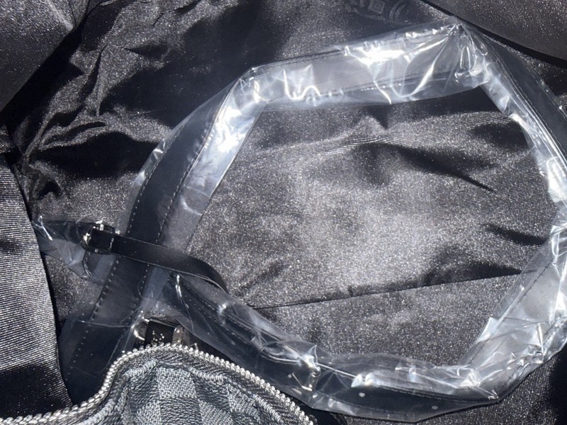 Louis Vuitton Damier Graphite Checked Canvas Duffle Bag Black Gray 29"+ Zip gallery