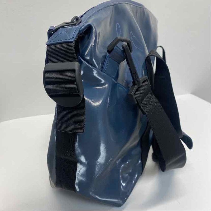 Rains Blue Solid Polyester Weekender Bag gallery