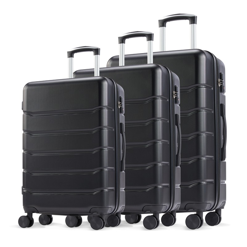 20"24"28" Trolley Case 3-Piece Hardside Lightweight Spinner Luggage Bag Set gallery