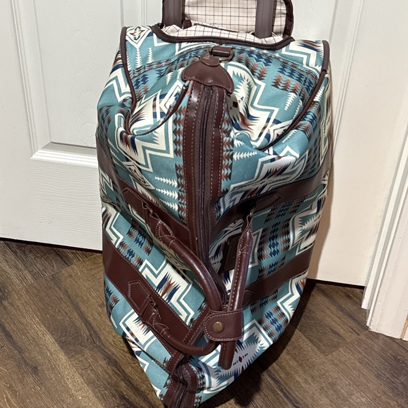PENDLETON Harding Rolling Duffle Travel Bag Suitcase 22” Aztec Southwestern gallery