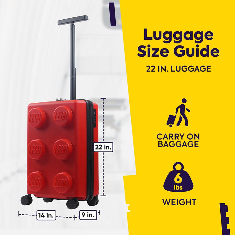 LEGO 22 Inch Carry on Luggage, Signature Trolley Expandable Hardshell Rolling Su gallery