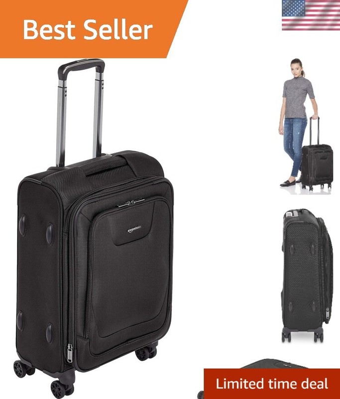 Expandable 23-inch Softside Luggage with TSA Lock, 4 Double-Wheeled Spinners,…