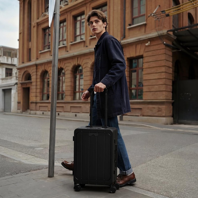 Top Opening PC Hard Shell 20-inch International Carry On Luggage - Zipperless... gallery