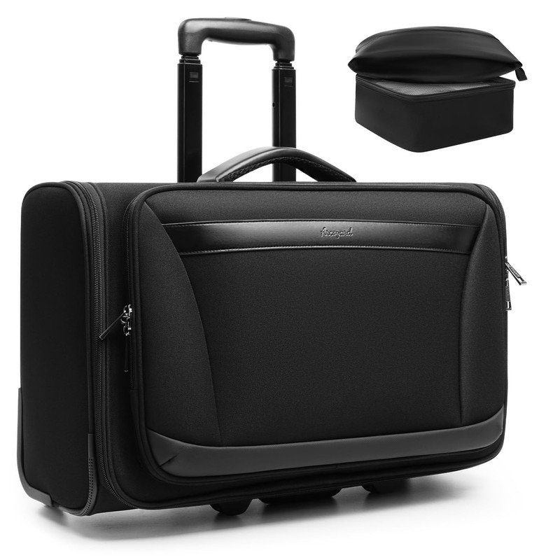 Rolling Garment Bag with 2 Packing Cubes, Carry On Garment bag with 17.3 inch…