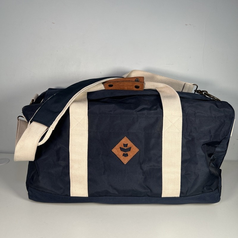 Revelry The Weekender Smell Proof Medium Duffle Bag Navy Blue Tribal Geometric