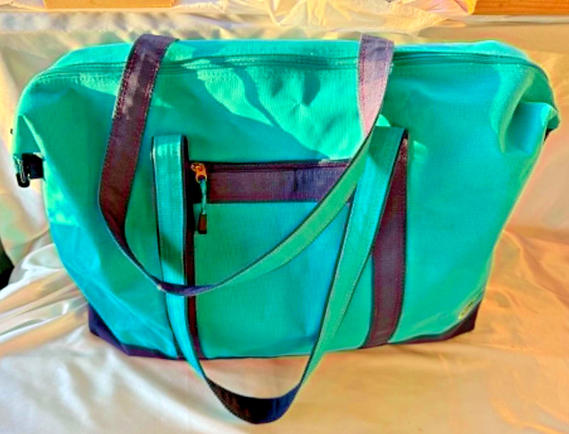 Samsonite Large Zip Tote Weekender Duffel Bag Teal Navy Travel Carry On Excellen gallery