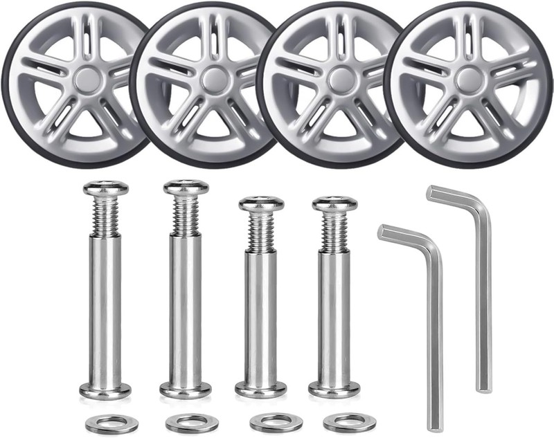 Luggage Suitcase Replacement Wheels 55mm Wear-Resistant Mute Suitcase Luggage