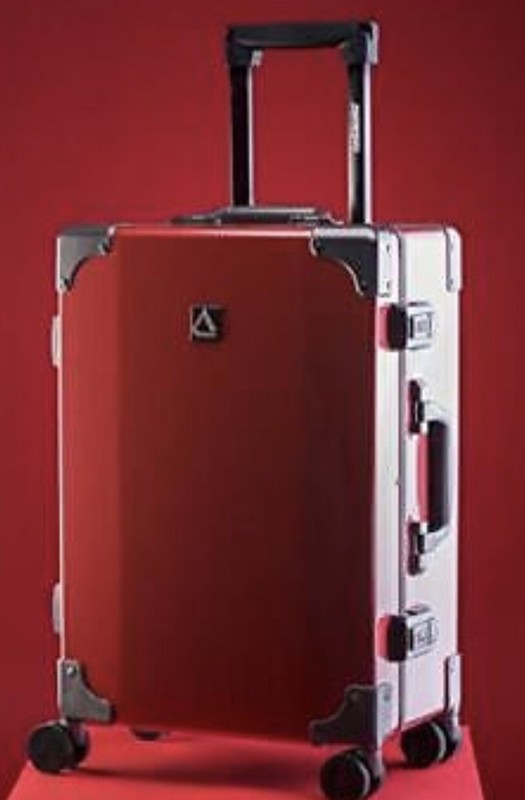 Andiamo Classico with Built-in TSA Lock Zipperless 20 Inch Carry On Red Ruby
