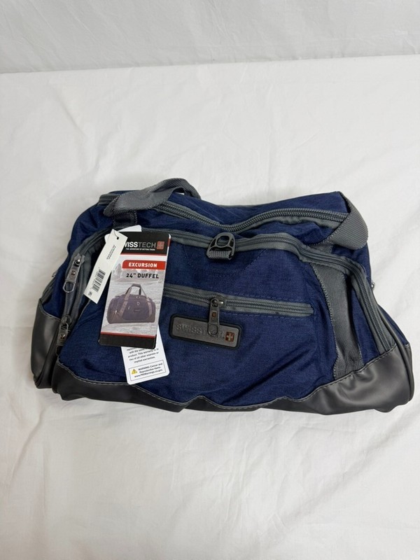 SwissTech Excursion 24″ Duffel Bag Blue Travel Gym Bag Water Resistant NWT