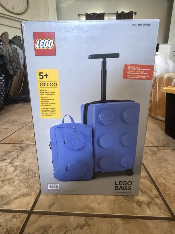 LEGO Expandable Carry-On & Backpack Luggage Set – Signature Brick BLUE