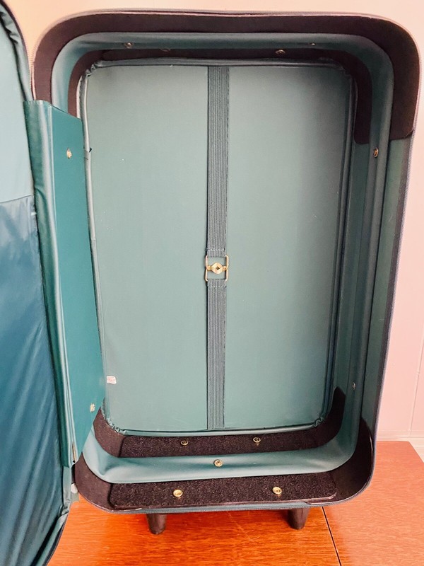 Vintage 80s Polo Ralph Lauren Suitcase Hunter Green Roller Wheels Carry On Size gallery