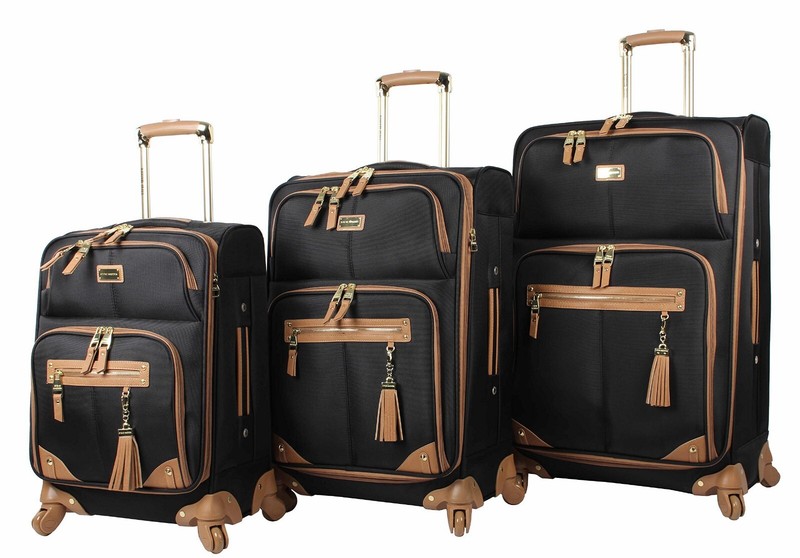 Steve Madden Designer Luggage Collection – 3 Piece Softside Spinner Suitcase Set