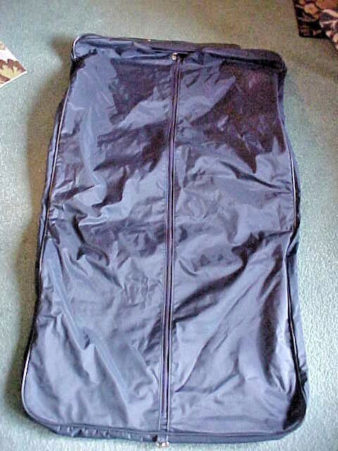 Airway Hanging Garment Bag Navy Shoulder Strap Carry Handle 2 Outer Compartments gallery