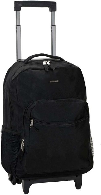 Luggage Rolling Backpack With Double Wheels Shoulder Straps Pocket Organizer 17l gallery