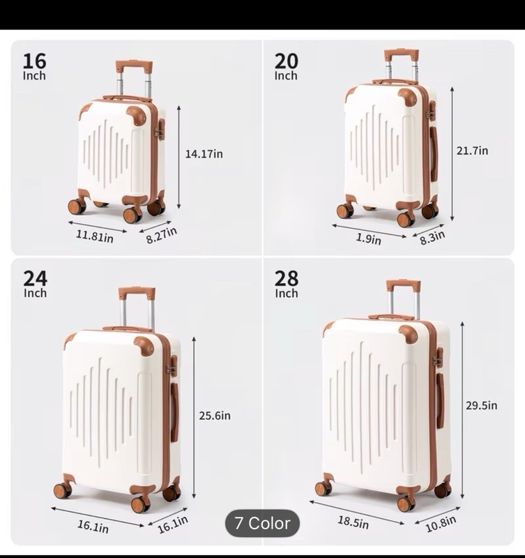 4-Piece Hard Shell Spinner Luggage Set, Telescopic Handle, 16-28", Multi-Color gallery