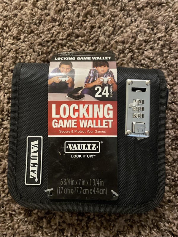 Vaultz Protective Locking Game CD Wallet - 24 Capacity Black gallery