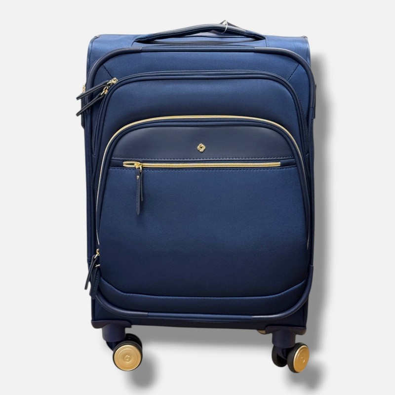 Samsonite Blue Mobile Solutions Expandable Luggage Carry-on Spinner Suitcase 19″