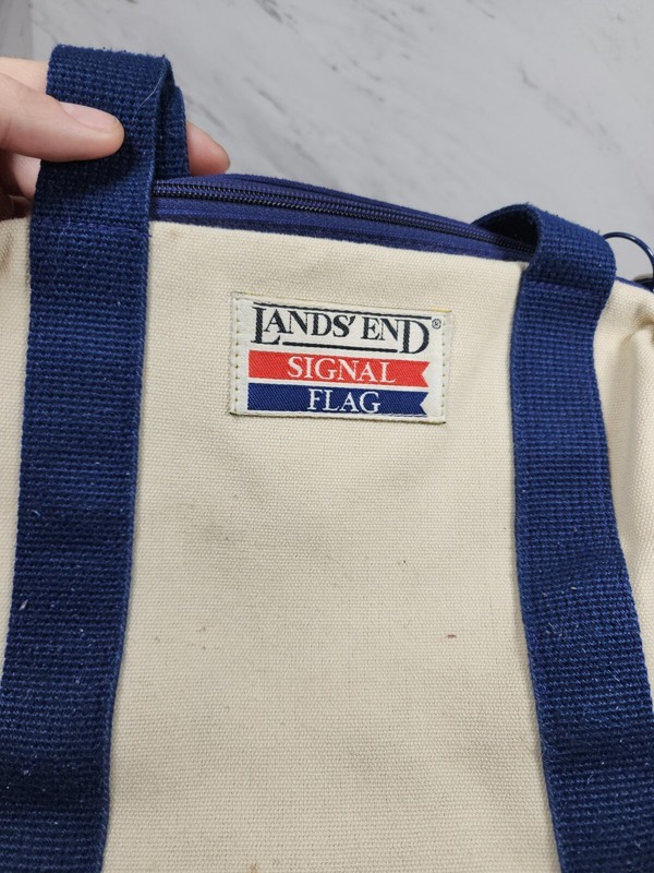 ☆RARE☆ ~Land's End VINTAGE Signal Flag Duffel~ ☆LOOK☆ gallery