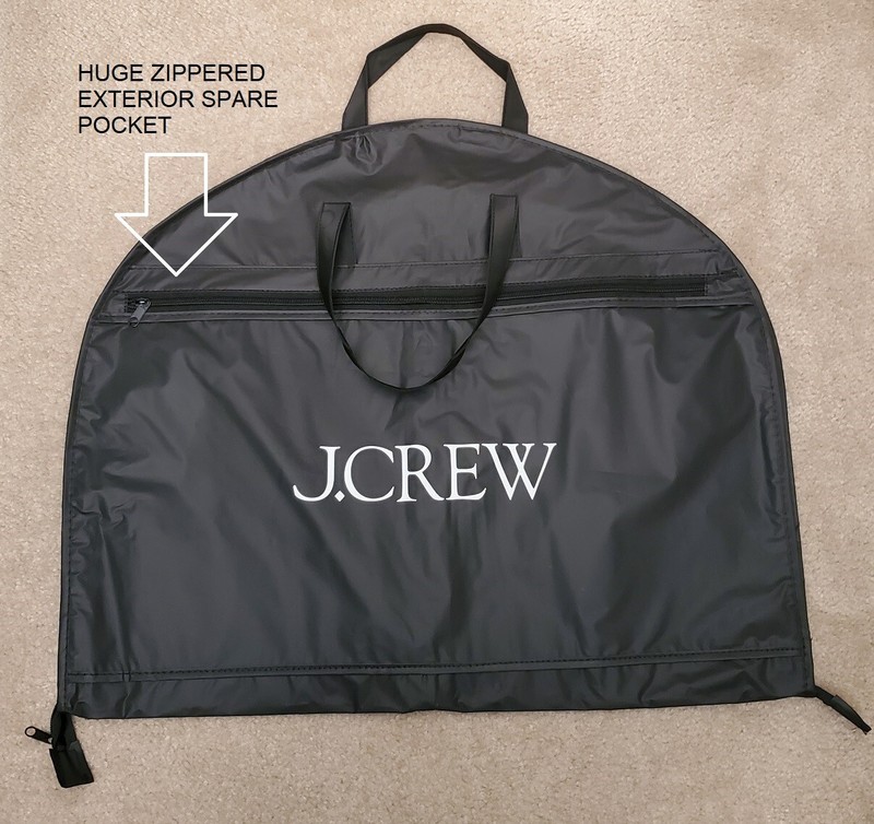 JCREW garment bag black water resistant breathable hybrid clothes travel gift nr gallery