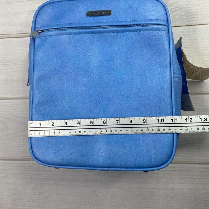 RETRO Vtg Samsonite Silhouette Weekender Bag Luggage Blue/Tan Shoulder Tote NOS gallery