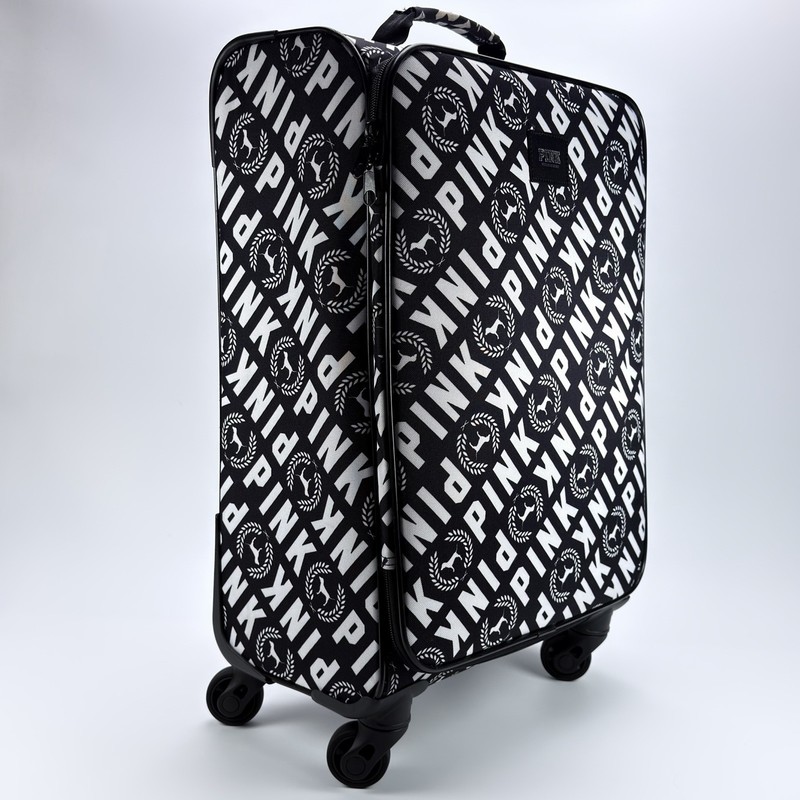 Pink By Victoria's Secret Logo Pattern Rolling Wheel Carry-On Luggage Suitcase gallery