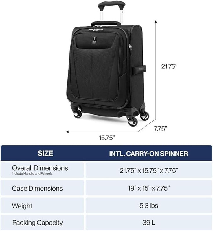 Maxlite 5 Softside Expandable Luggage with 4 Spinner Wheels, Lightweight Suitcas gallery