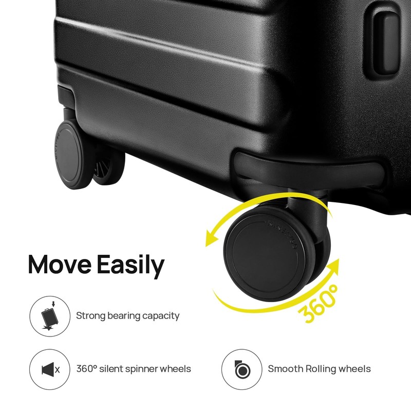 Medium Checked Luggage 26 Inch, Checking In Luggage with Smooth Spinner Wheel... gallery