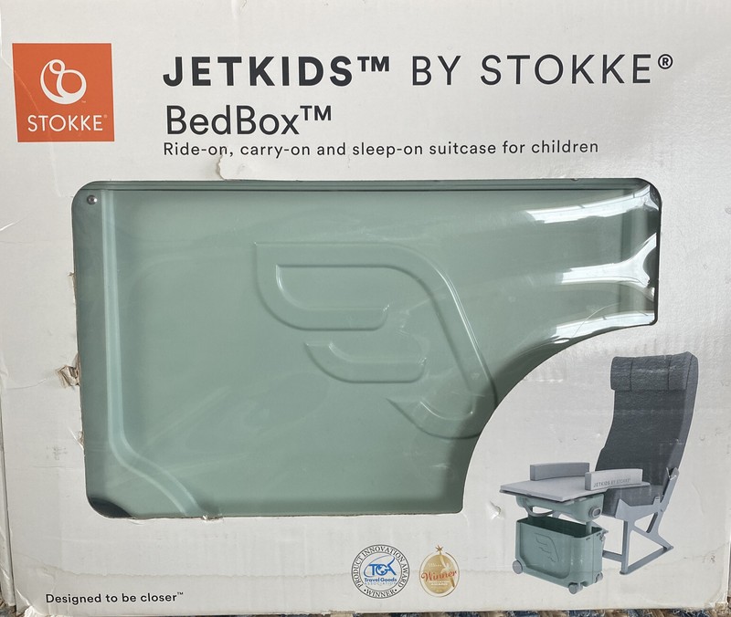 JetKids by Stokke BedBox Ride-On Suitcase Green BNIB