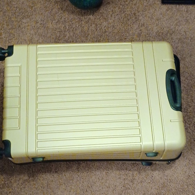 Lucky Brand Polycarbonate Hard Shell Upright Rolling Suitcase 29"+ Gold gallery