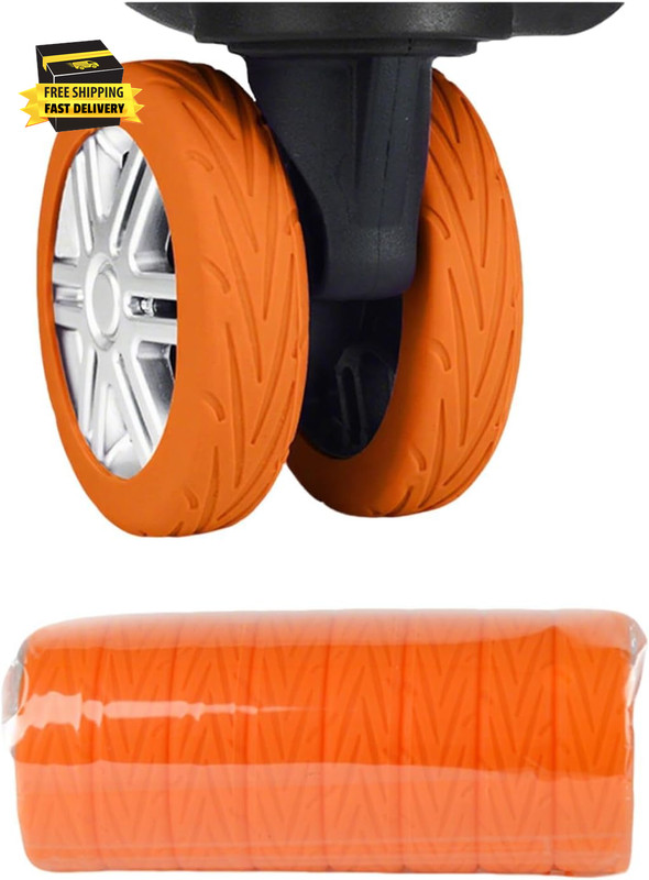 8 Pcs Silicone Luggage Wheel Covers, Suitcase Wheel Protectors for 1.97-2.56″ Sp
