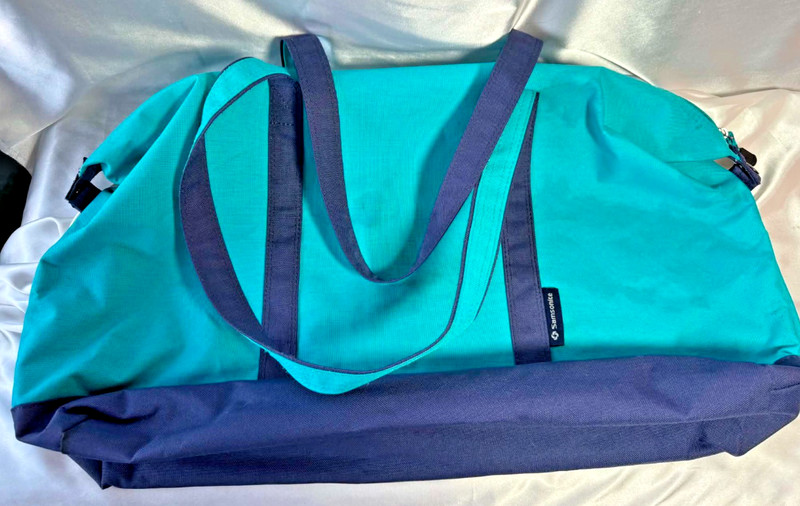 Samsonite Large Zip Tote Weekender Duffel Bag Teal Navy Travel Carry On Excellen gallery