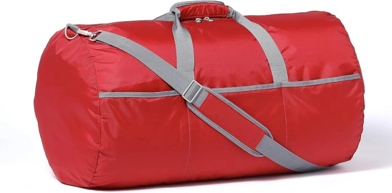 Amazon Basics 32″ Extra Large Foldable Duffle Bag for Travel & Storage, Red