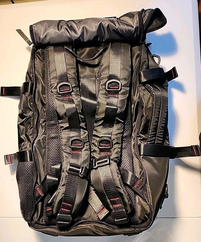 Travel backpack with multiple compartments and carrying options, black gallery