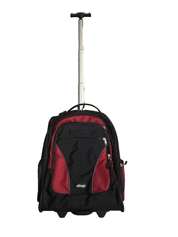 eBags Mother Lode 19″ Convertible Wheeled Backpack Luggage Black/Red