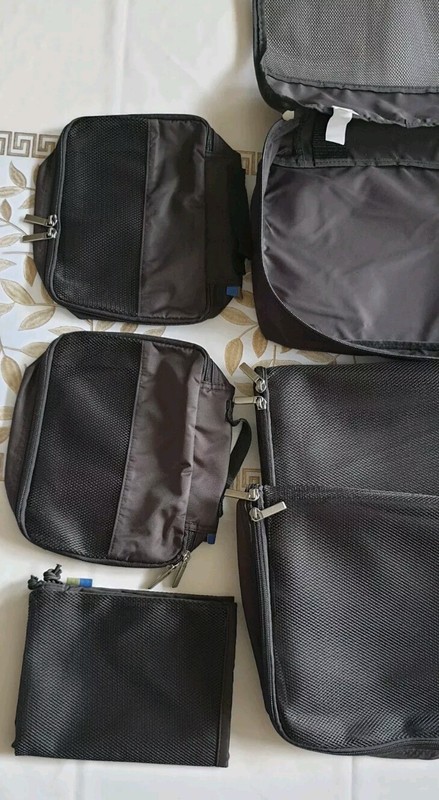 Open Story 7-Piece Packing Cube Set 100% Recycled Polyester w/Mesh Top - Black gallery