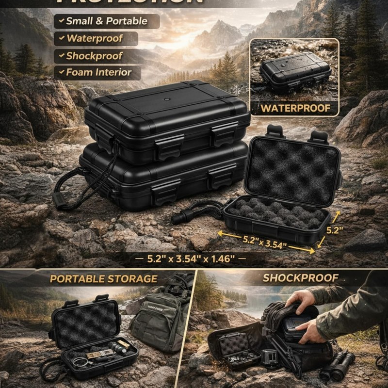 Relaxweex Waterproof Storage Box Foam Insert Shockproof Travel Case gallery