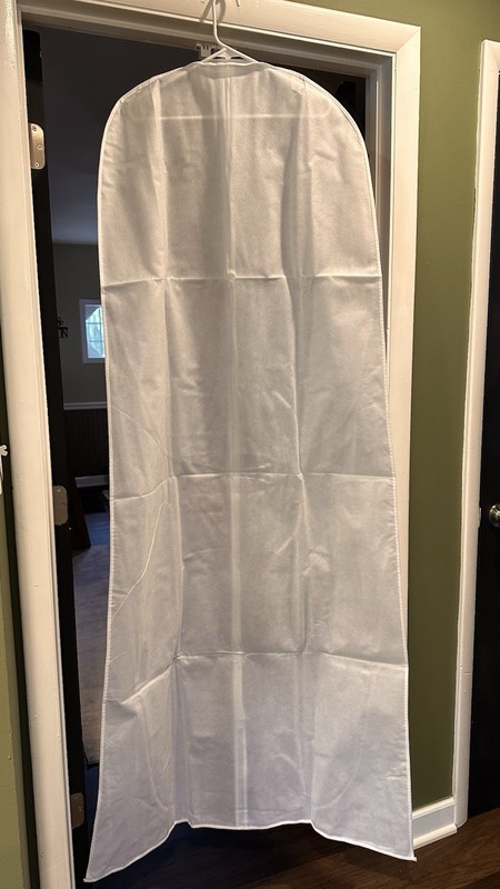 NEW BREATHABLE WHITE PROM WEDDING DRESS STORAGE GARMENT BAG 36”x72”