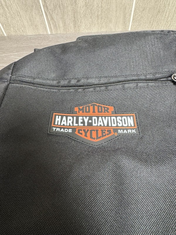 Harley-Davidson Black Backpack Padded Straps Front Pocket Side Mesh Bag gallery