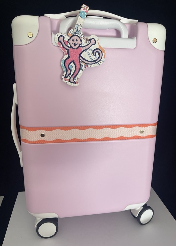 Roller Rabbit x Target 22″ Hardside Spinner Trunk Carry On Suitcase Pink New