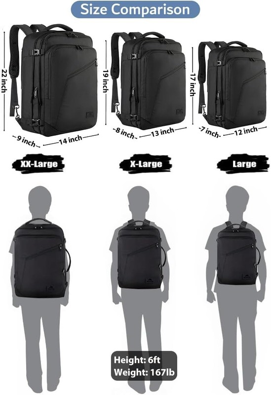 MATEIN Carry on Backpack, Extra Large Travel Backpack Expandable Airplane App... gallery