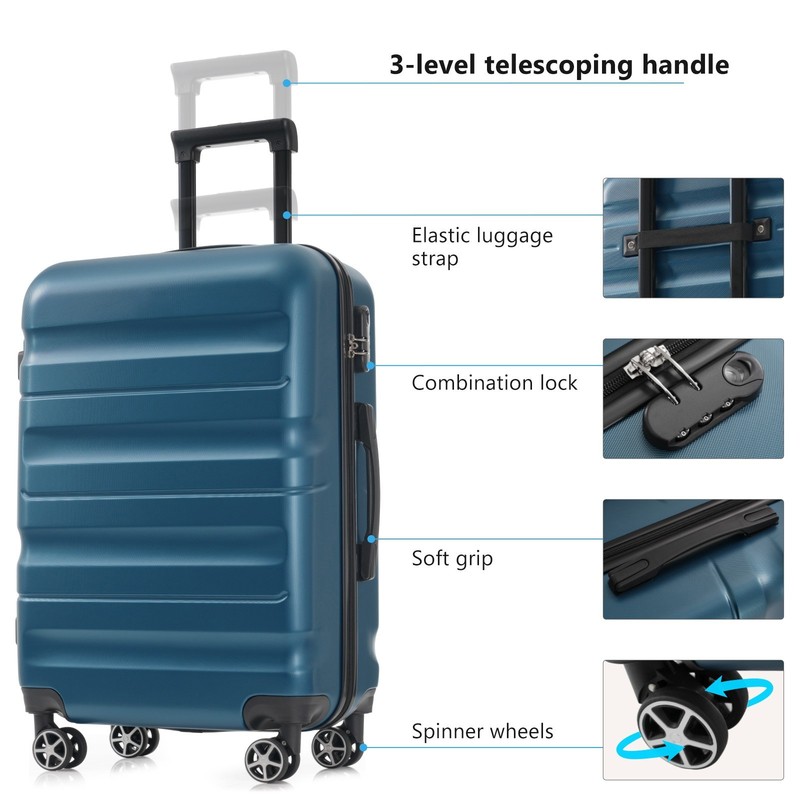 6 Set ABS Hardshell Luggage Set Check-In Sizes Suitcases for Travel & Business gallery