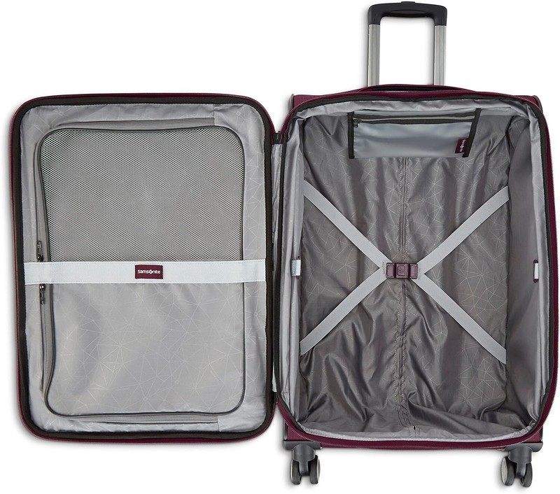 Samsonite Ascella 24" Softside Expandable Spinner Luggage Carry On Light Plum gallery