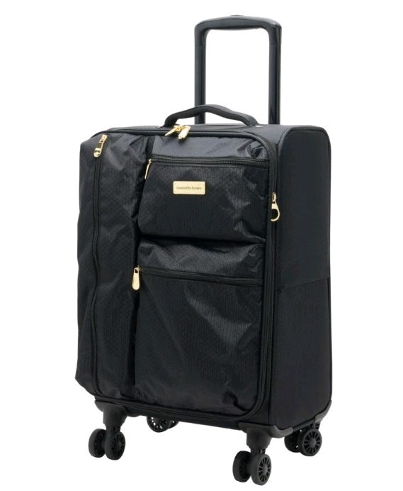 Samantha Brown 22″ Soft Side Spinner Carry-On Luggage / Suitcase—Black-NWT