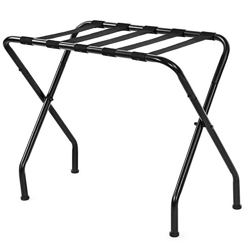 Luggage Rack for Guest Room Suitcase Stand Foldable Metal Frame Hotel Bedroom US