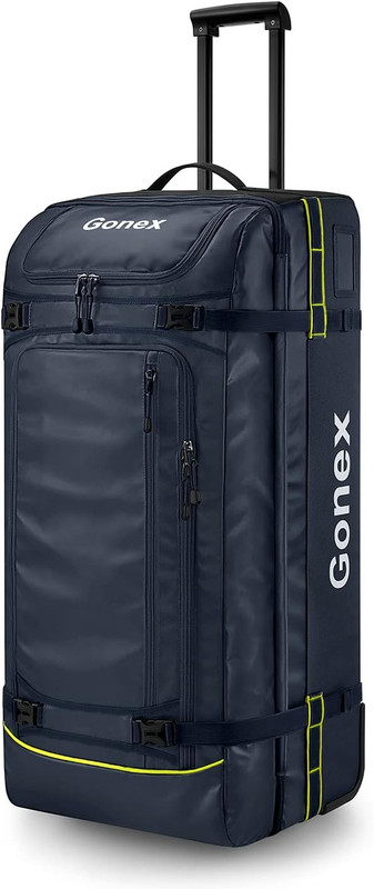 Rolling Duffle Bag with Wheels, 100L Water Repellent Large Wheeled Travel Duffel